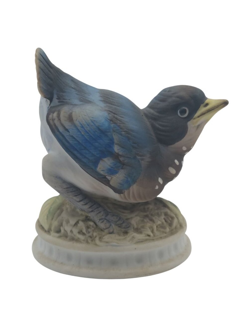 Lefton China Bluebird Figurine Hand Painted Porcelain KW1637 Collectible Vintage
